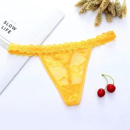 Women's Panties Women Sexy Lace G-Strings T String Transparent Underwear Intimates Thong Low Waist Briefs Comfortable Lingerie