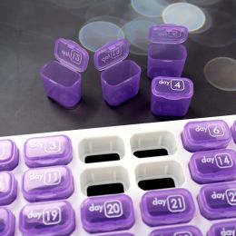 1PC 31 Grids Pill Box Case Container Organiser Travel Pill Case Storage Box One Month Pill Medicine Dispenser Tablet Pills Cases