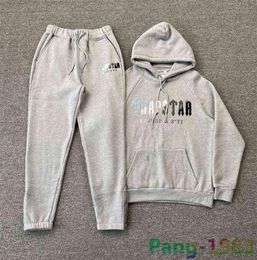 Men's Hoodies Sweatshirts 2022fw Sports Suit Men Women Blue White Towel Embroidered Hoodie Sweatpants Plush Fitness Leisure4542085