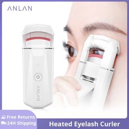 ANLAN Electric Heated Eyelash Curler Long-Lasting Curl Rechargeable Electric Eye Lash Perm Eyelashes Clip Portable Makeup Tool 240522