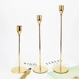 Candle Holders Metal Holder Iron Candlestick Gold Home Decor Tealight Wedding Decoration Table Centerpiece Art Gift