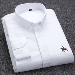 Plus-size men's wear Designer mens Casual shirts Cotton long sleeve shirt Spring summer autumn Embroidery pattern clothes 38-46 06e d1d