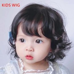 Baby Blonde Curly Wig Kids Headwear Girl Coronet Light Yellow Hair Accessories for Child Accessories Boy Headdresses Ornaments 240521