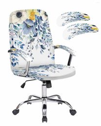 Chair Covers Plants Eucalyptus Leaves Wildflowers Elastic Office Cover Gaming Computer Armchair Protector Seat