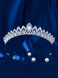 Headpieces 1 Bridal Drop Diamond Crown Wedding Accessory Alloy Headband Stage Banquet Hair