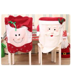 Santa Claus Flannelette Chair Cover for Dining Chair Back Christmas Decorations Christmas Chair Decorative Case Home Decor19560767646748