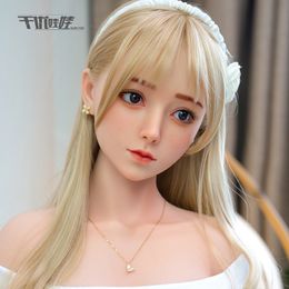 Qianyou Realistic Life Size Big Boobs Sex Doll 149cm 159cm 169cm Full Body All Silicone Beautiful Blond hair Girl Doll Adult Sexy Love Oral SM Sex Toy for Men