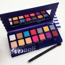 New Arrivals Makeup Riviera 14 color eyeshadow palette with brush beauty shimmer matte eye shadow hills palette fast ship2980175