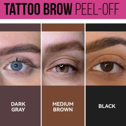 Waterproof Peel Eyebrow Cream Cosmetic Lasting Sweat-proof Semi-Permanent Tattoo Brown Tint Tearing Dye Eyebrow Enhancers Gel