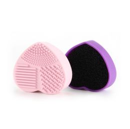 1pcs Makeup Washing Brush Wet and Dry Dual Use Cleaner Make Up Cleaning Silicone Make Up Brush Colour Removal Sponge Cosmetictool1400974