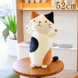 Plush Dolls Japanese-style Cute Animals Cartoon Cat Round Shape Chair Seat Cushion Waist Sofa Decoration Gift Plush Soft Long Pillow Toys H240521 MSKS