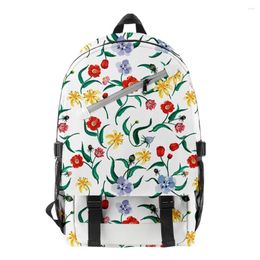 Backpack Fashion Trendy Beautiful Flowers Student School Bags Unisex 3D Print Oxford Waterproof Notebook Multifunction Travel Backpacks