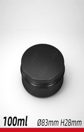 Empty Round Organiser Cosmetic Jars Aluminium Black Cases Cans Screw Threads Lids Metal Box Tin Makeup Tea Food 2 2mlc C26165721