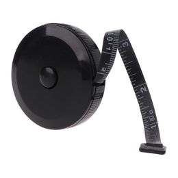 Flexible Soft Tape Measure 1.5m/60inch Dual Sided Retractable Tools Black