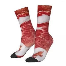 Men's Socks Hip Hop Funny Meat Texture Closeup Men Women Happy Cycling Novelty Spring Summer Autumn Winter Stockings Gift