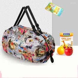 Shopping Bags Foldable Bag Convenient Travel Thick Nylon Handbag Supermarket Organ Large Capacity Storage Tote