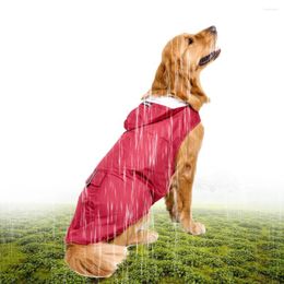 Dog Apparel Waterproof Pet Rain Coat Supplies Raincoat Rainwear With Leash Hole For Medium Large Dogs