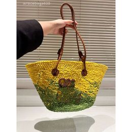 Designer Straw Basket fashion Bag Handwoven Crossbody Beach Tote Summer Ladies Handbag woven bag purse a7