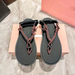 Designer sandal Slipper Leather Casual Shoe summer beach Mules hasp 2024 New womans Flat Slide luxury Sliders sandale