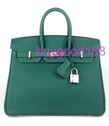 Aa Biriddkkin Delicate Luxury Womens Social Designer Totes Bag Shoulder Bag 25 Malachite Green Togo Leather Hardware Handbag Fashion Womens Bag