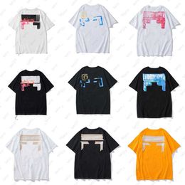 Summer Tshirt Mens Designer t Shirt Men Usa Luxury Streetwear Classic Brand Pattern Print Fashion High Street Offes White Shirts Men Clothesbnqe