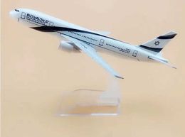 Aircraft Modle Size 1 400 aircraft model Boeing 777 Israel Airlines B777 Metal Simulator aircraft model Childrens toy Christmas gift S2452204