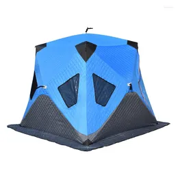 Tents And Shelters Upgrade 3-4persons Winter Ice Fishing Tent Outdoor Camping Thickened Cotton Warm Cold Proof Automatic Ultralarge