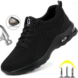 Boots Lightweight Safety Shoes Men Women Work Sneakers Plus Size Indestructible Steel Toe Anti-Smash