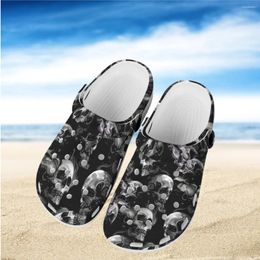 Slippers Horror Skull Ladies Home Comfortable Soft EVA Flat Shoes All-Match Girl Outdoor Beach Lightweight Sandals Zapatos Mujer