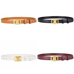 Luxury belts for men designer womens belt causal narrow dress waistband carriage bronze buckle womens designer belt white brown faf022