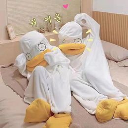 Home Clothing Elizabeth Duck Pyjamas Nightgown Flannel Sleeping Bag Blanket Sand Sculpture Hooded Funny Clothes