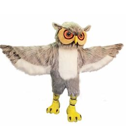 Halloween Furry Owl Mascot Costume Adult Size Cartoon Anime theme character Carnival Unisex Dress Christmas Fancy Performance Party Dress