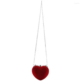 Evening Bags Heart Shaped Diamonds Women Chain Shoulder Purse Day Clutches For Party Wedding