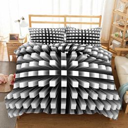 Bedding sets Magical Space Optical Art Set Single Twin Double Queen King Size Bed Linen and case for Adults Kid Quilt Cover H240521 949E