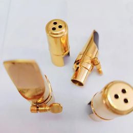 Professional saxophone mouthpiece brass gold-plated soprano/tenor/alto saxophone mouthpiece accessories high-end bullet shape