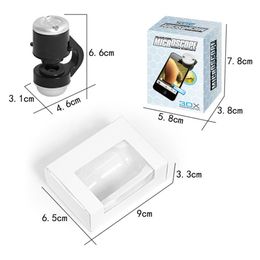 30X Zoom LED Magnifier Clip-On Universal Cell Phone Microscope Micro Lens Phone Camera Magnifier