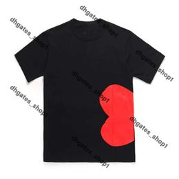 Fashion Mens Cdg Shirt T Shirt Garcons Designer Shirts Red Commes Heart Casual Womens Des Badge Graphic Tee Heart Behind Letter On Chest Play Shirt Sleeve 171