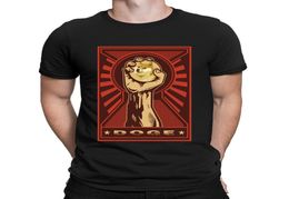 Dogecoin Propaganda Fist Tshirt Building Customized Crazy Trendy Men039s Tshirt Spring Letters Big Sizes HipHop3939045