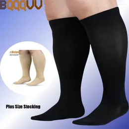 Sports Socks 1Pair Plus Size Compression For Women & Men 20-30 Mmhg Wide Calf Knee High Stockings Circulation Running Cycling