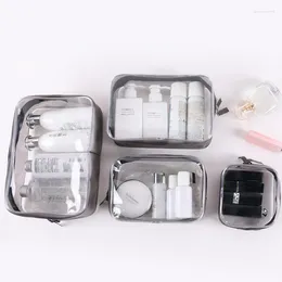 Storage Bags PVC Transparent Travel Organizer Clear Makeup Bag Beautician Cosmetic Beauty Case Toiletry Home Wash