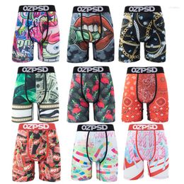 Underpants OZPSD Sexy Men Underwear Boxers Cueca Male Panty Lingerie Boxershorts Plus Size Breathable Print Man Boxer Briefs