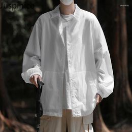 Men's Jackets Summer Outdoor Sun Protection Ice Silk Shirts Loose Trendy Casual High Street Personalized Anti-UV Male Clothes