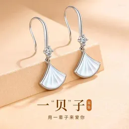 Stud Earrings Symbolic Tibetan Silver Shell For An Exclusive Romantic Gift Mainland China Luxury