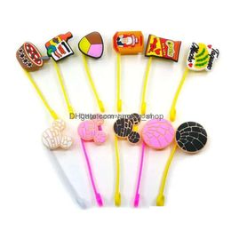 Drinking Straws Soft Mexican Style Sts Custom Sile St Toppers Accessories Er Charms Reusable Splash Proof Dust Plug Decorative 8Mm Dro Dh8Uk