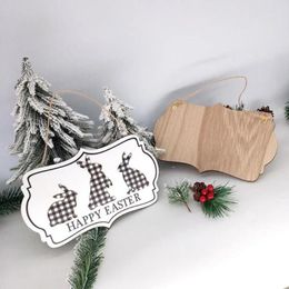 Party Decoration Outdoor Easter Decor Pendant Bow Wooden Door Hanging Sign For Porch Or Garden Tag Spring