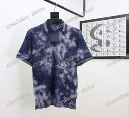 21ss men printed t shirts designer paris Knitting camouflage clothes short sleeve mens shirt tag white black blue3101814