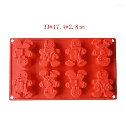 Baking Moulds Silicone Mold 8 Cavity Cake Decorating Tool Tray Bakeware Soap Candle Making Tools Random Color Kitchen Gadgets