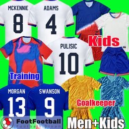 S-4XL 2024 PULISIC UsaS Soccer Jerseys REYNA AARONSON WEAH ACOSTA McKENNIE SWANSON 24 25 FERREIRA DEST MORGAN UsA Football Shirt RAPINOE DUNN Men Kids kit Uniform