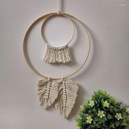 Decorative Figurines Nordic Kids Room Decoration Scandinavian Home Bedroom Wall Hanging Woven Leaves Tapestry Children Girls Ornament Gifts