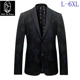 Men's Suits Arrival High Quality Extra Large Obese Mens Flower Suit Luxry Blazer Big Male Brand Plus Size M-4XL5XL 6XL